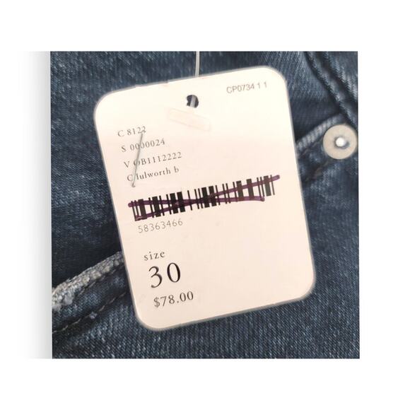 We The Free Stella High Rise Skinny Womens Jeans 30 Distressed Raw Hem Dark Chew - Picture 4 of 6